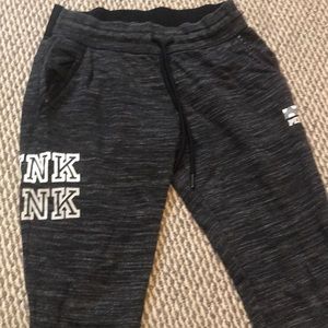 PINK, grey joggers